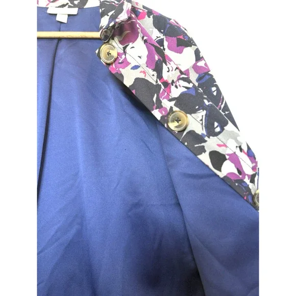 Thakoon Womens Midi Floral Trench Rain Coat Size M Bloomcore Art To Wear Abstrac - Picture 8 of 14